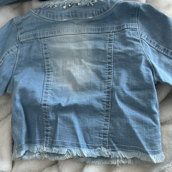 Miss Ebita Girls Embellished Denim Jacket Size 3 Y - Picture 7 of 7